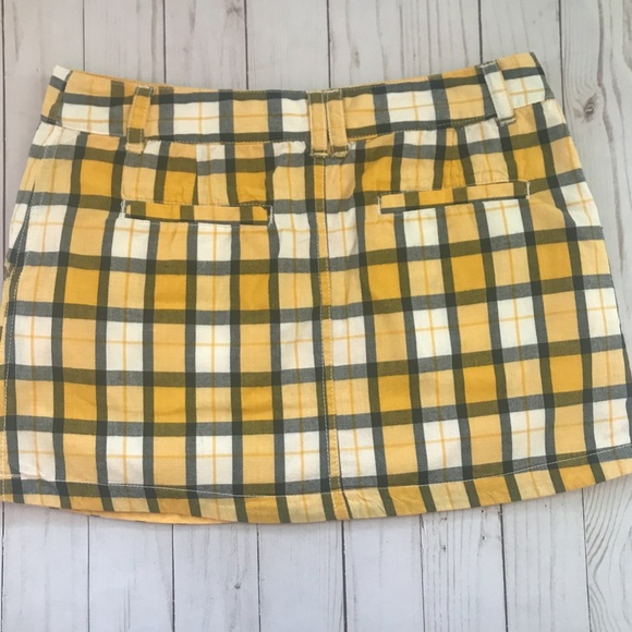 Old School Reversible Yellow & Checked Skirt  Size Skirt - Picture 10 of 10